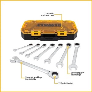 8-Piece Combination Ratchet Wrench Set